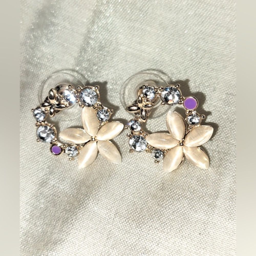 Flower earrings #2 - Picture 1 of 7